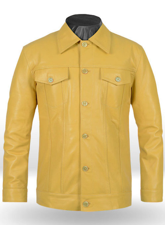 Mark Wahlberg Transformers 4 Cade Yeager Yellow Leather Jacket - Enfinity Apparel