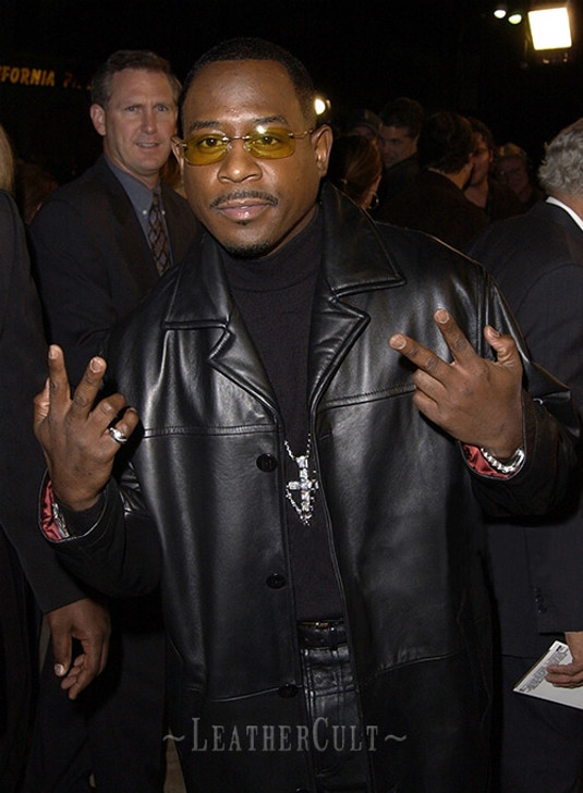 Martin Lawrence Black Leather Trench Coat - Enfinity Apparel