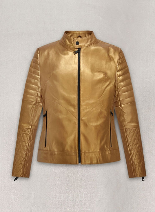 Gwen Stefani Golden Leather Jacket - Enfinity Apparel
