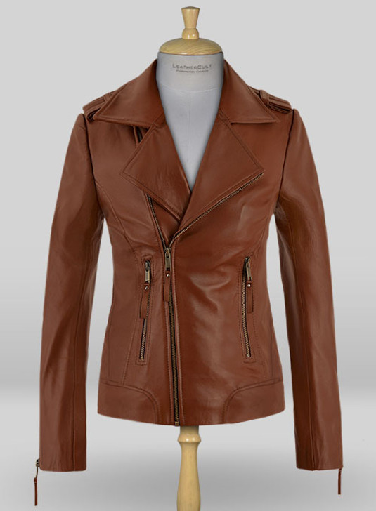Jennifer Aniston Brown Leather Jacket - Enfinity Apparel