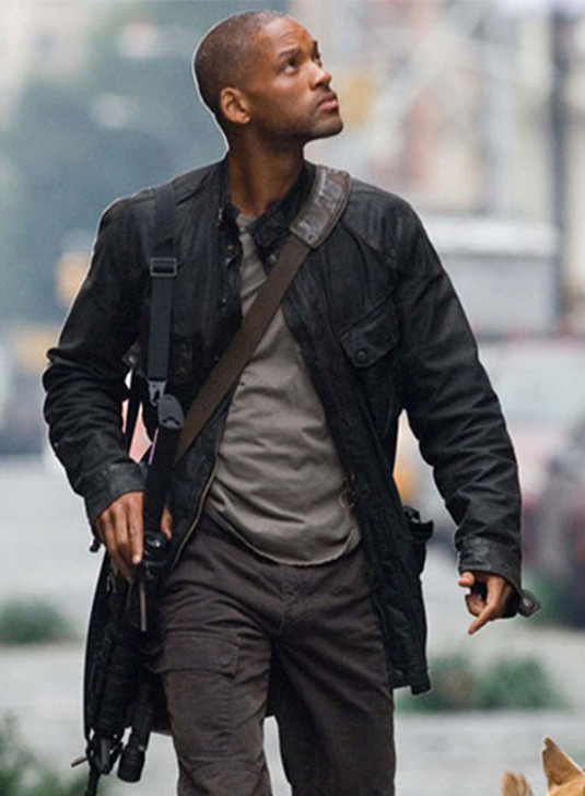 Will Smith I Am Legend Dr. Robert Neville Black Leather Jacket - Enfinity Apparel