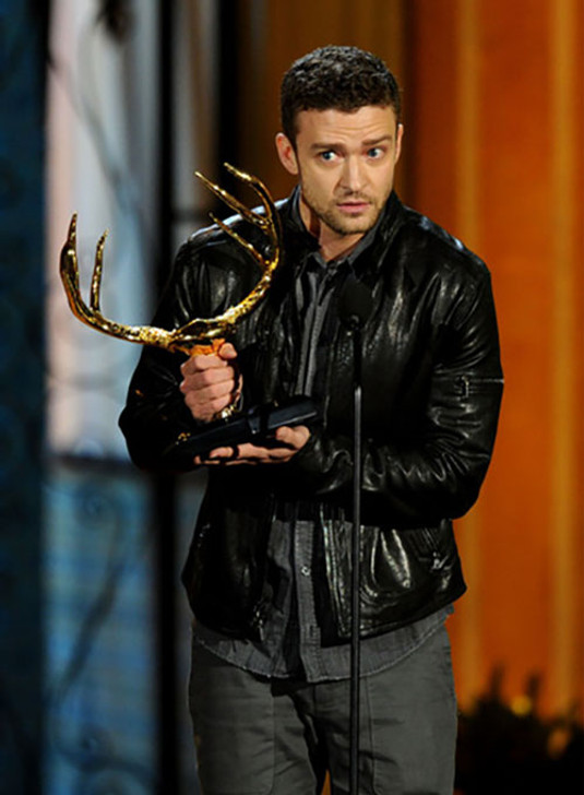 Justin Timberlake Guys Choice Awards Black Leather Jacket - Enfinity Apparel