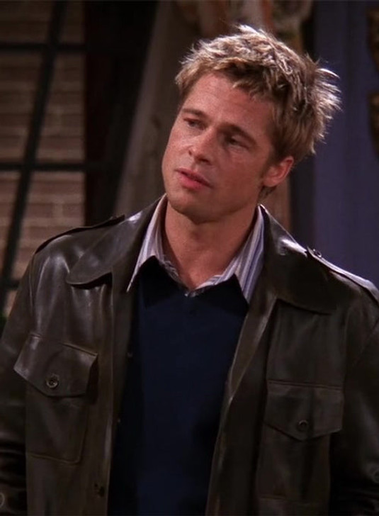 Brad Pitt Friends Season 8 Black Leather Jacket - Enfinity Apparel