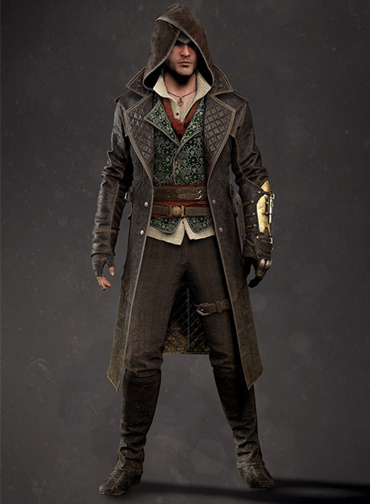 Assassin's Creed Jacob Frye Halloween Black Leather Long Coat - Enfinity Apparel