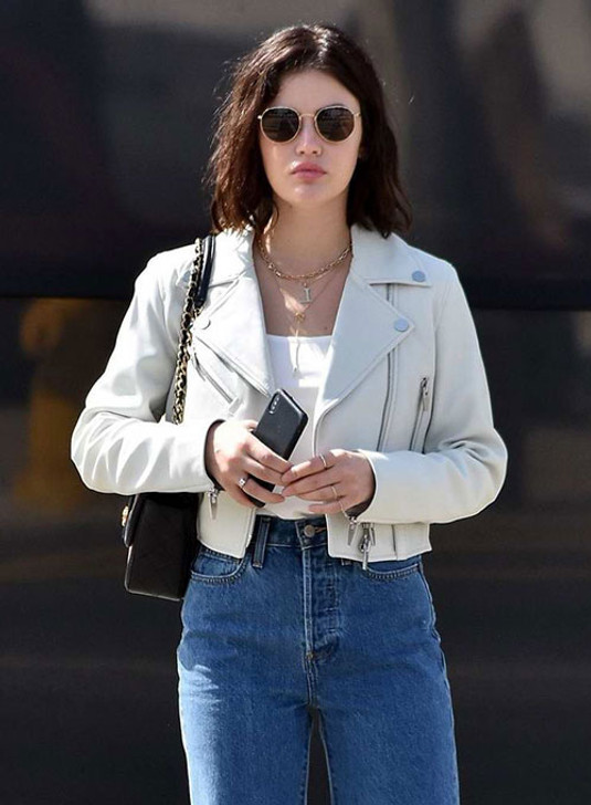 Lucy Hale White Leather Jacket - Enfinity Apparel