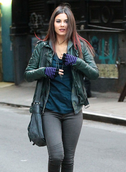 Victoria Justice Eye Candy Lindy Sampson Green Leather Jacket - Enfinity Apparel