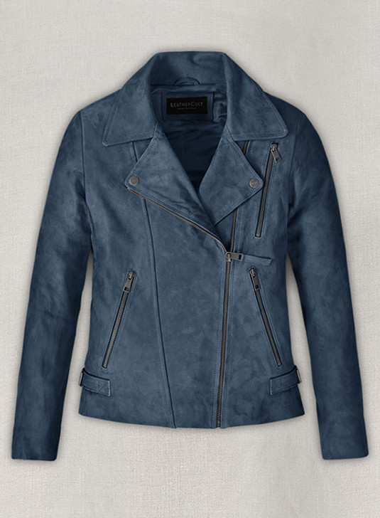 Vanessa Hudgens Blue Leather Jacket - Enfinity Apparel