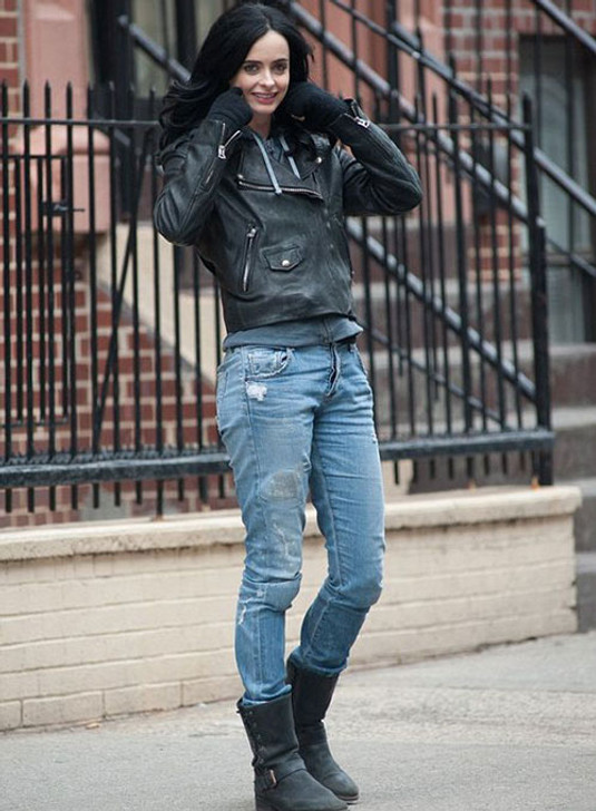 Krysten Ritter Marvel's Jessica Jones Black Leather Jacket - Enfinity Apparel