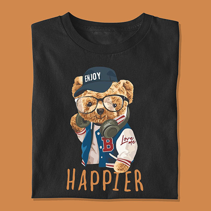 Happier Bear Unisex T-Shirt - Enfinity Apparel