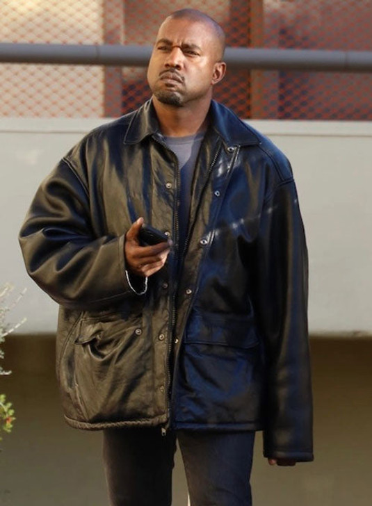Kanye West Black Leather Jacket - Enfinity Apparel