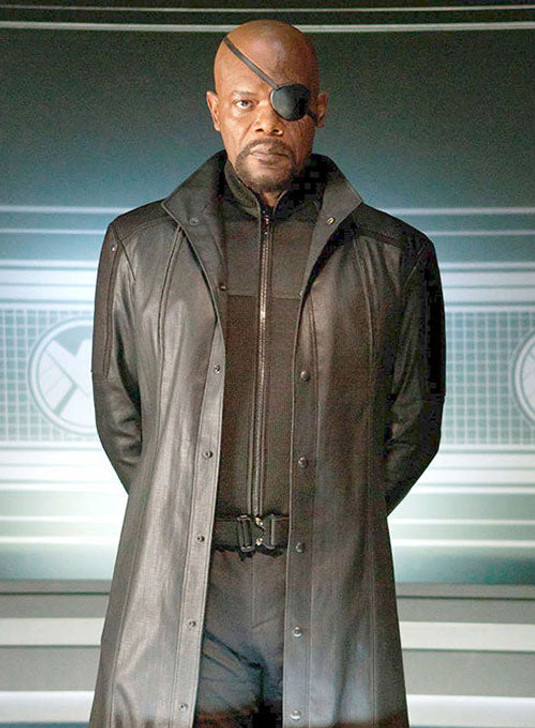 Samuel L Jackson The Avengers Nick Fury Leather Trench Coat - Enfinity Apparel