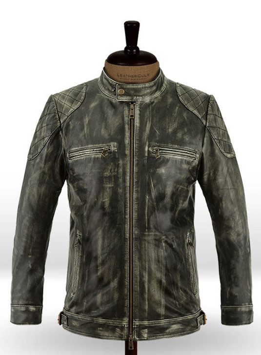 William Charcoal Leather Jacket - Enfinity Apparel