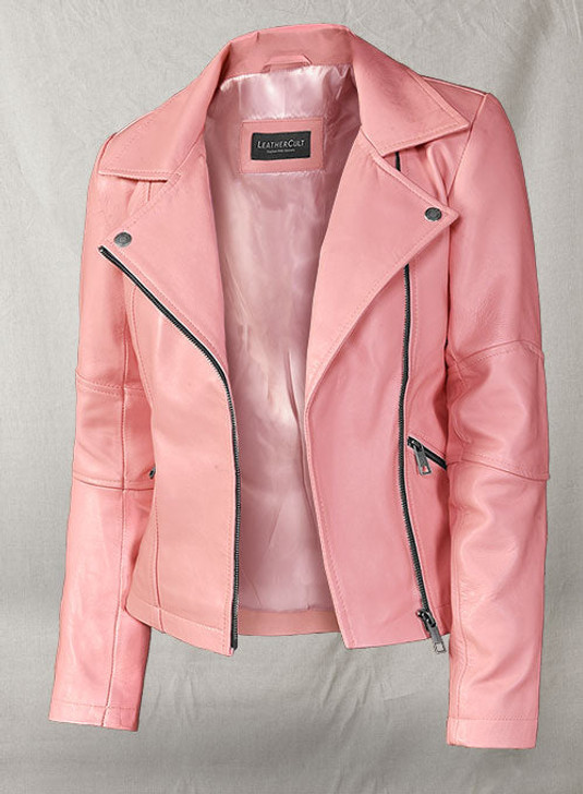 Pink Leather Jacket - Enfinity Apparel