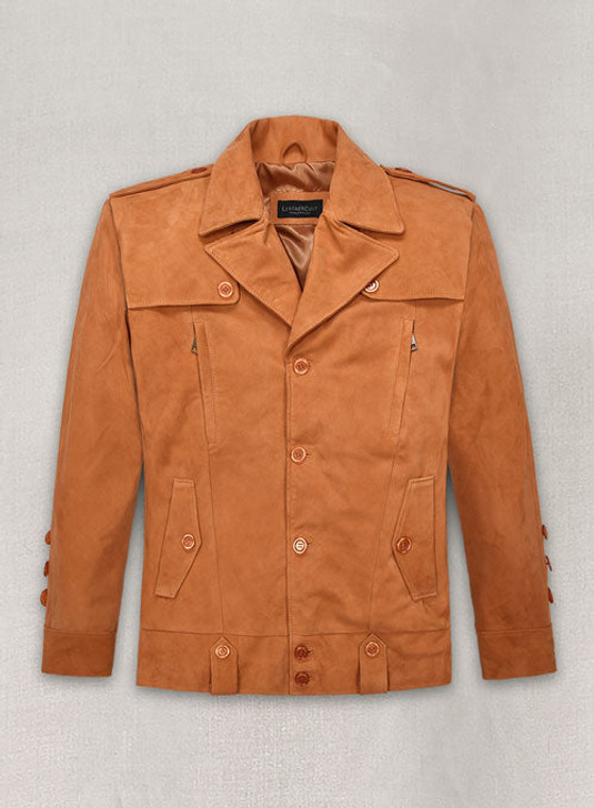 Orange Leather Jacket - Enfinity Apparel