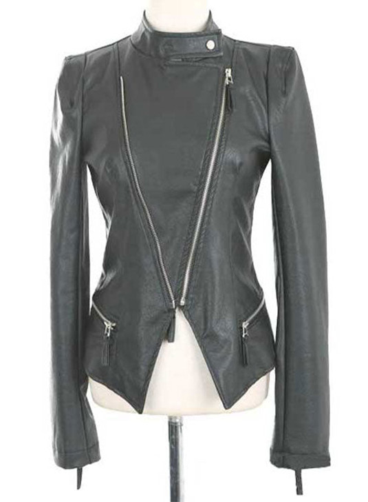 Black Leather Stylish Biker Jacket - Enfinity Apparel