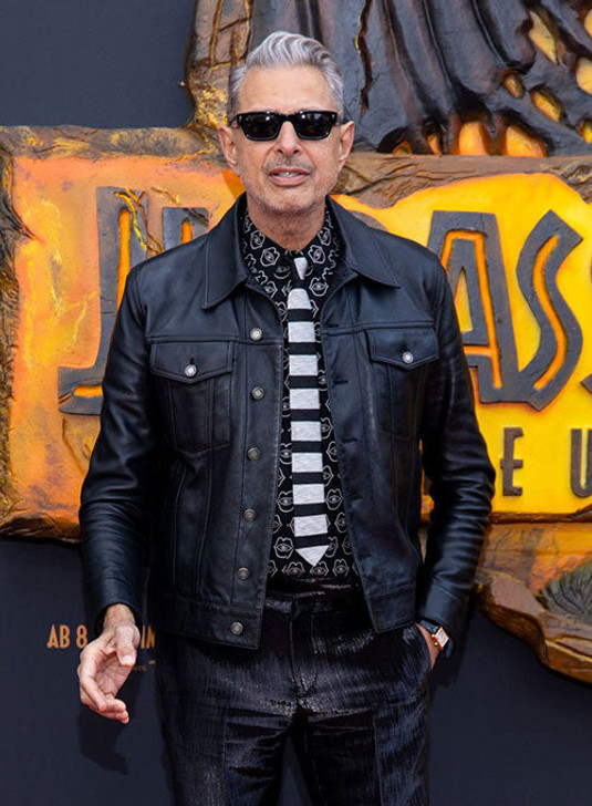 Jurassic World Jeff Goldblum Ian Malcolm Black Leather Jacket - Enfinity Apparel