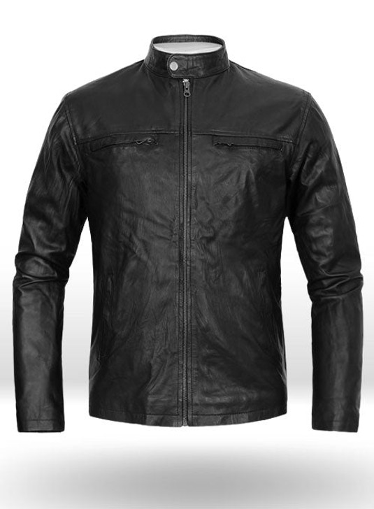 Cafe Racer Black Leather Jacket - Enfinity Apparel