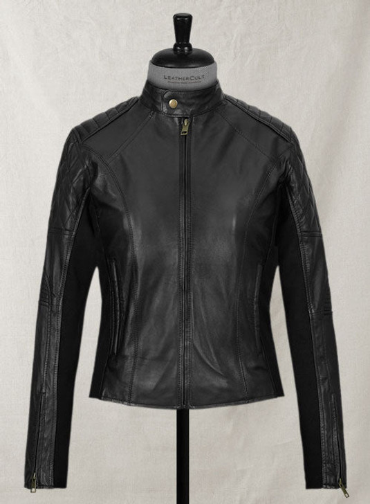 Modern Stretch Black Leather Jacket - Enfinity Apparel