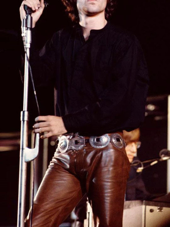 Jim Morrison The Doors Live Brown Leather Pants - Enfinity Apparel