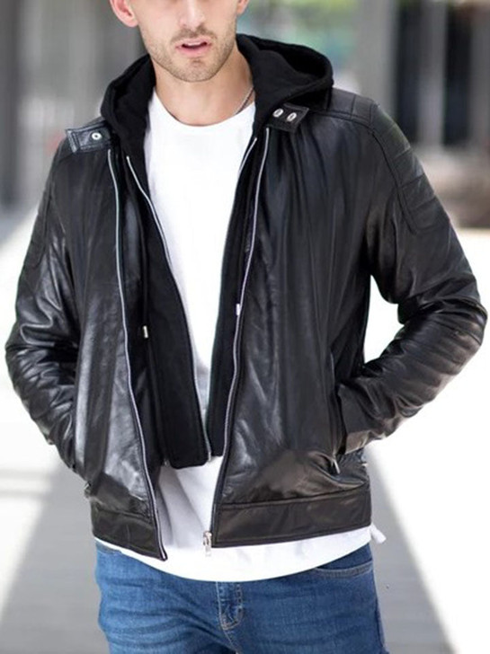 Aziel Black Men's Leather Jacket - Enfinity Apparel