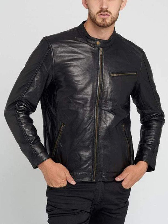 Duncan Black Men's Leather Jacket - Enfinity Apparel