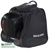 Kulkea Boot Trekker Ski Boot Bag in Black/Red/Grey, Angle Left with Helmet View