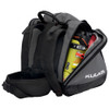 Boot Trekker Ski Boot Backpack in Diamond Grey,Red, With Boot in Pocket View