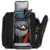 Thermal Trekker Heated Ski Boot Backpack in Diamond Grey, Black, White, Front Open View