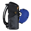 Elaa Day Pack Right Sideview With Open Top Helmet Midnight Black