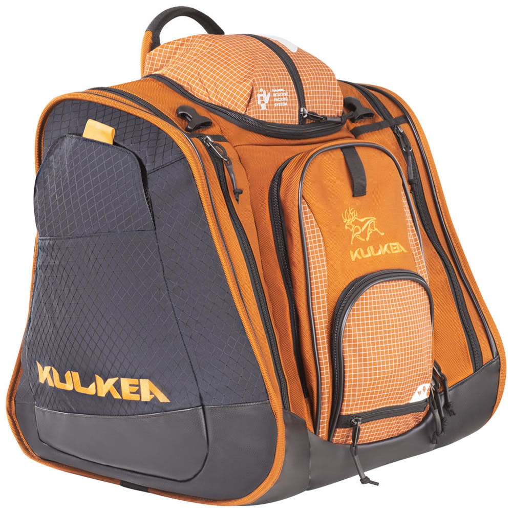 Driver13 Skischuhrucksack mit Helmfach, Bootbag Rucksack für Skischuhe Snowboardboots Inliner, Maße: 40 x 28 x 44 cm, schwarz