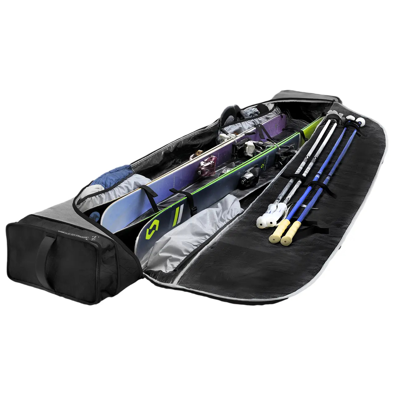 Double Ski Bag Roller Kulkea Kantaja