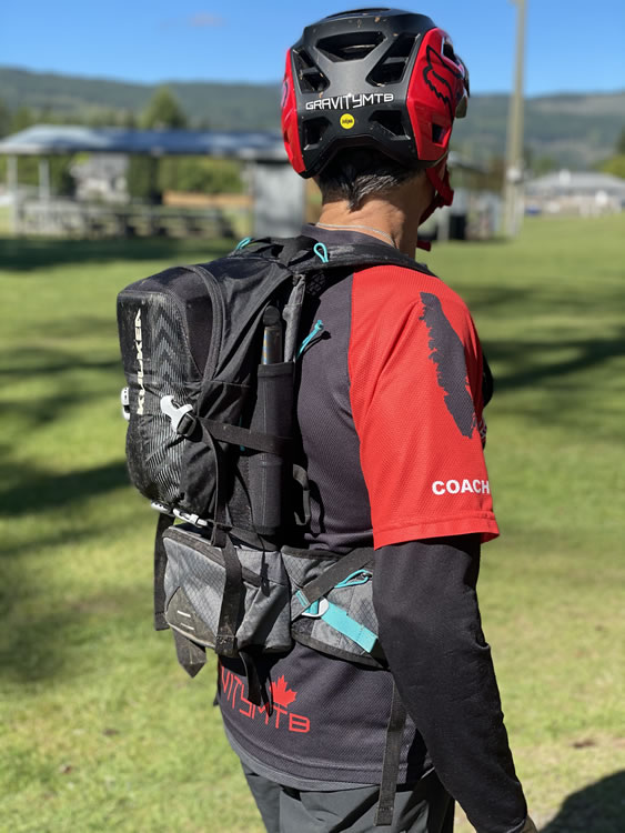 Wearing OTRmost Hydrapack for Gravity MTB's first look