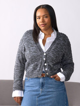 Leo (cropped)  knit in Berroco Vintage Handpaint