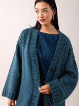 Rosy Maple knit in Berroco Millstone Tweed & Aerial