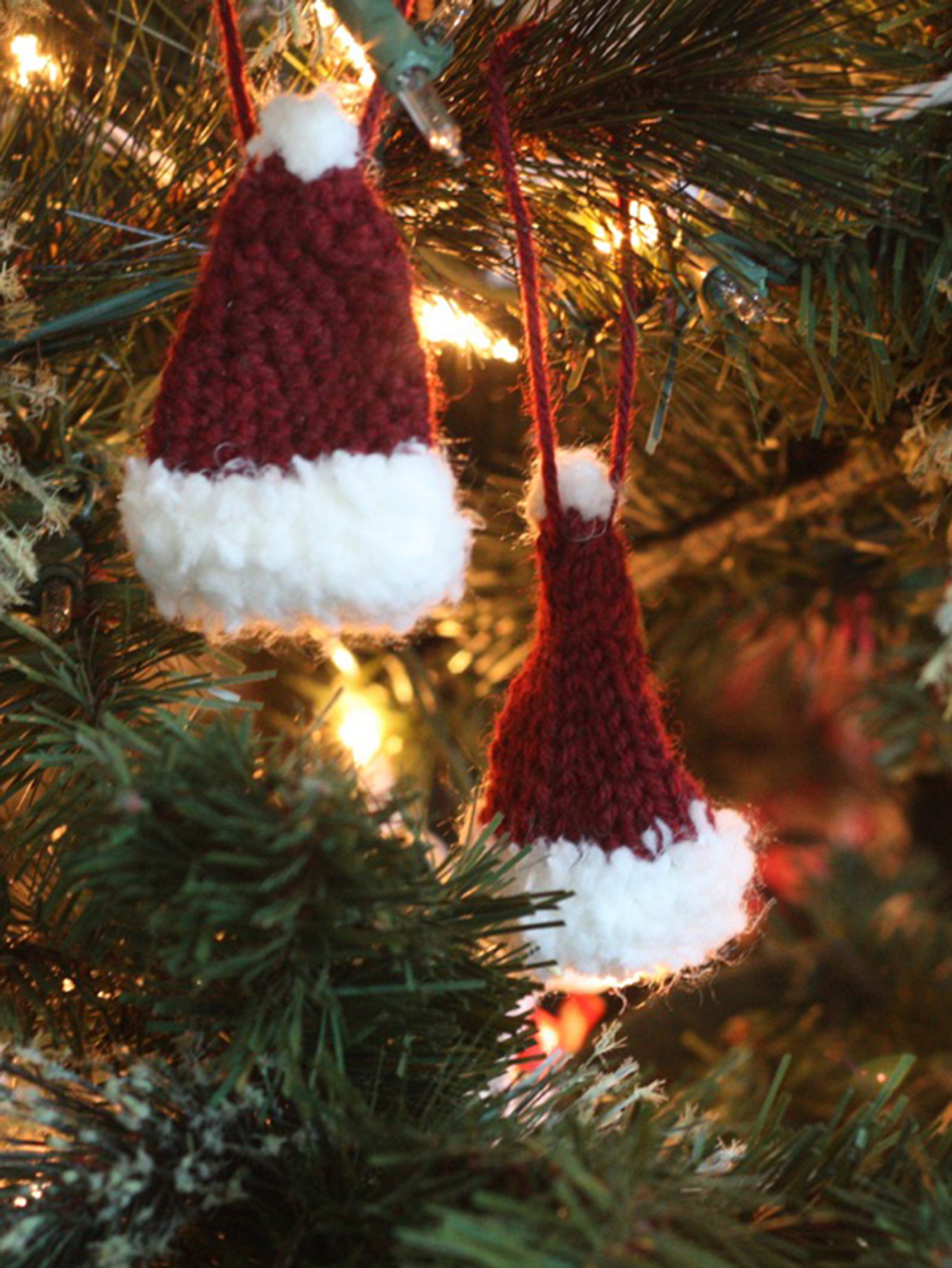 Santa Hat Ornaments