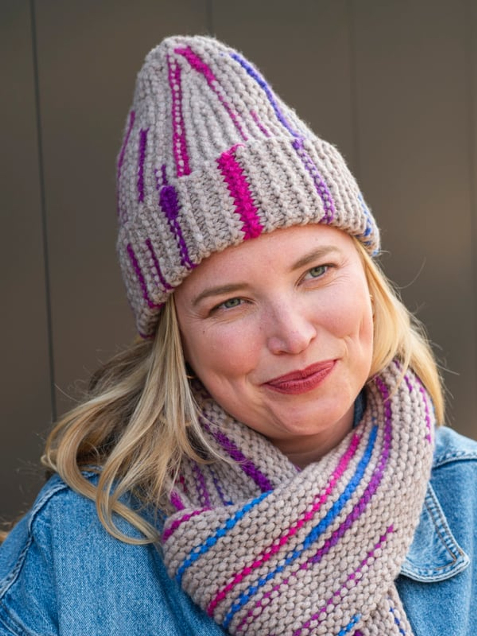 Berroco Sideline hat & scarf in Dash