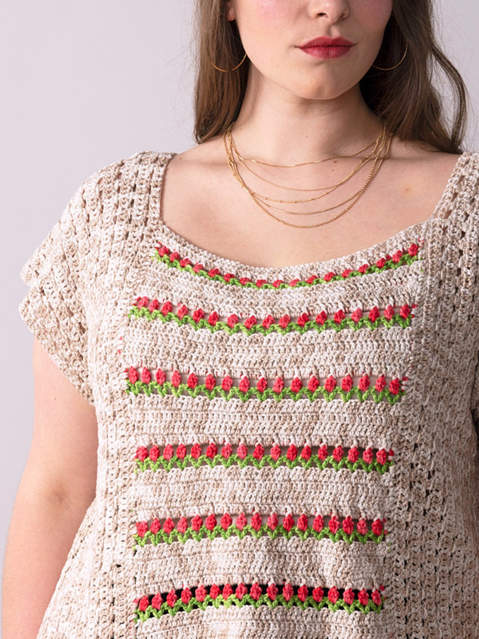 Azalea Buds crocheted in Berroco Tillie
