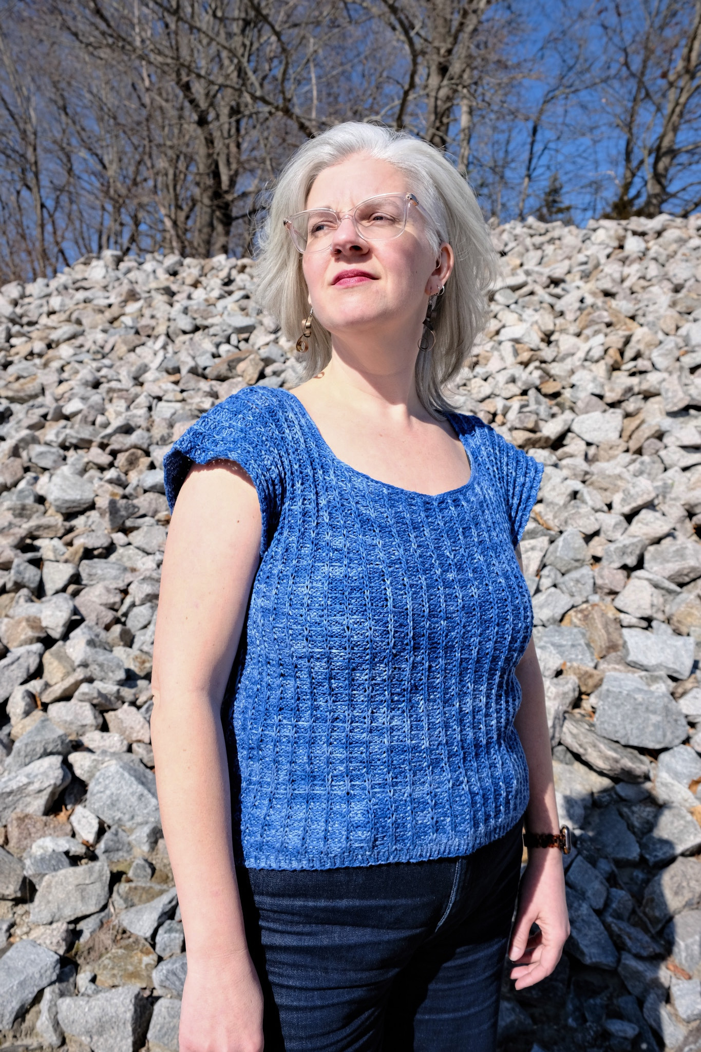 Baskette Tee Knit in Berroco Tillie Yarn