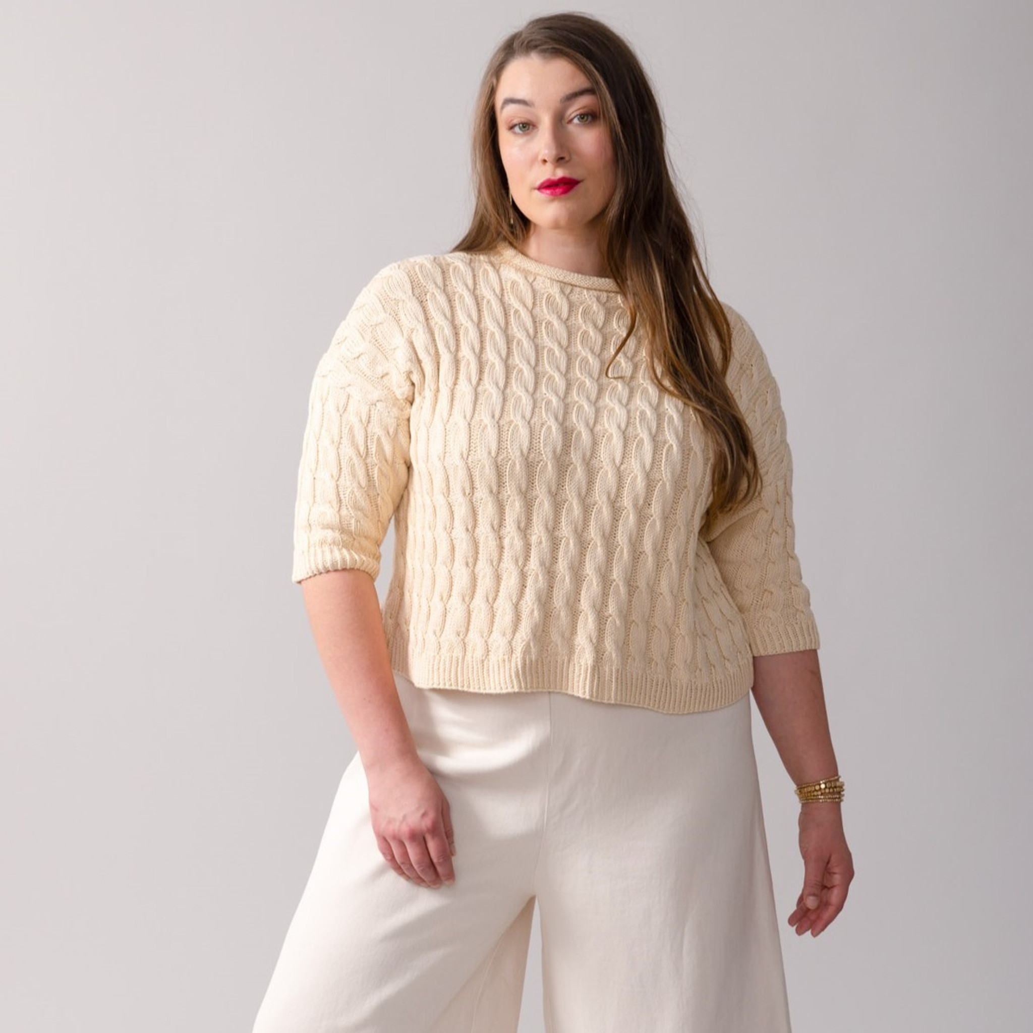 Castle Hill knit in Berroco Modern Cotton