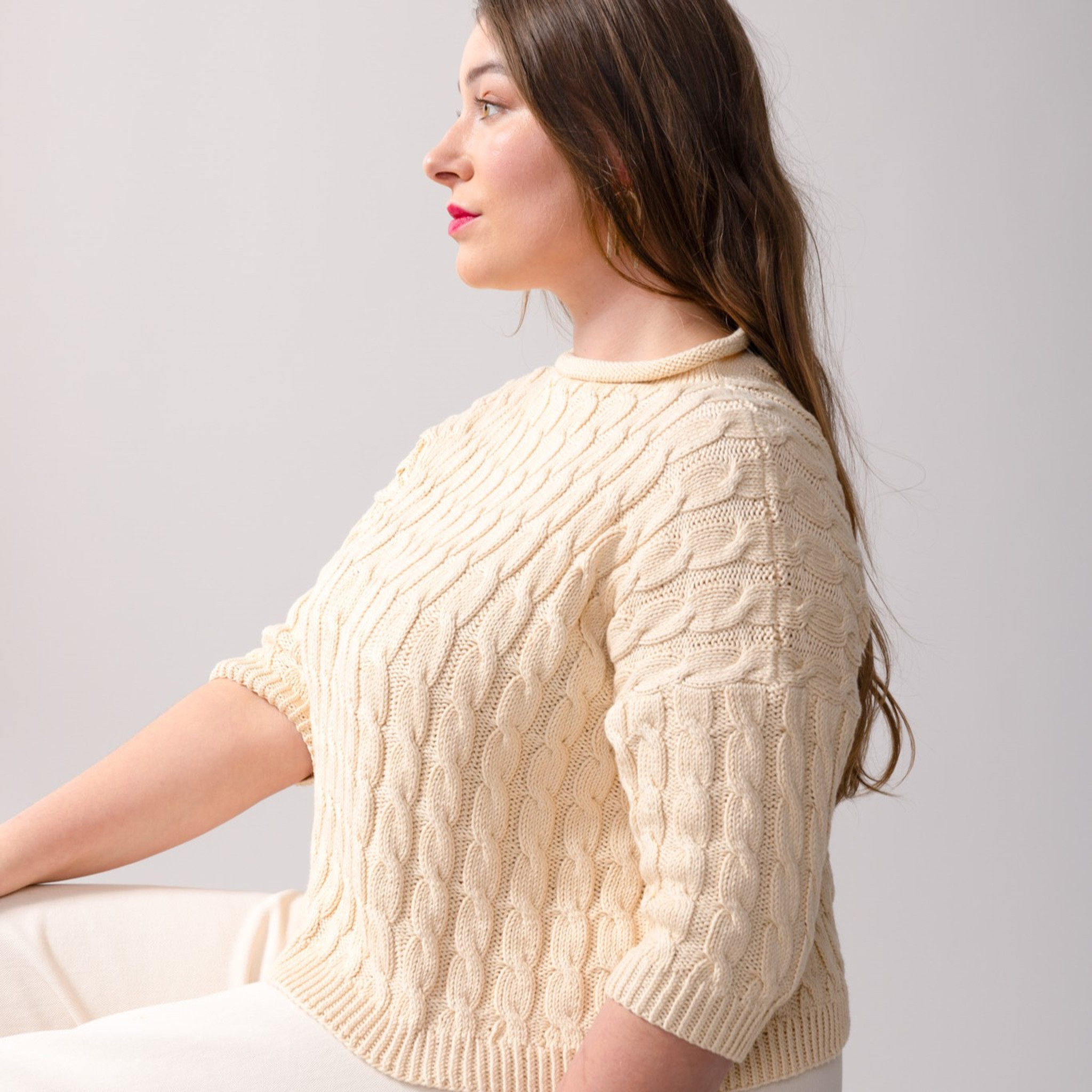Castle Hill knit in Berroco Modern Cotton