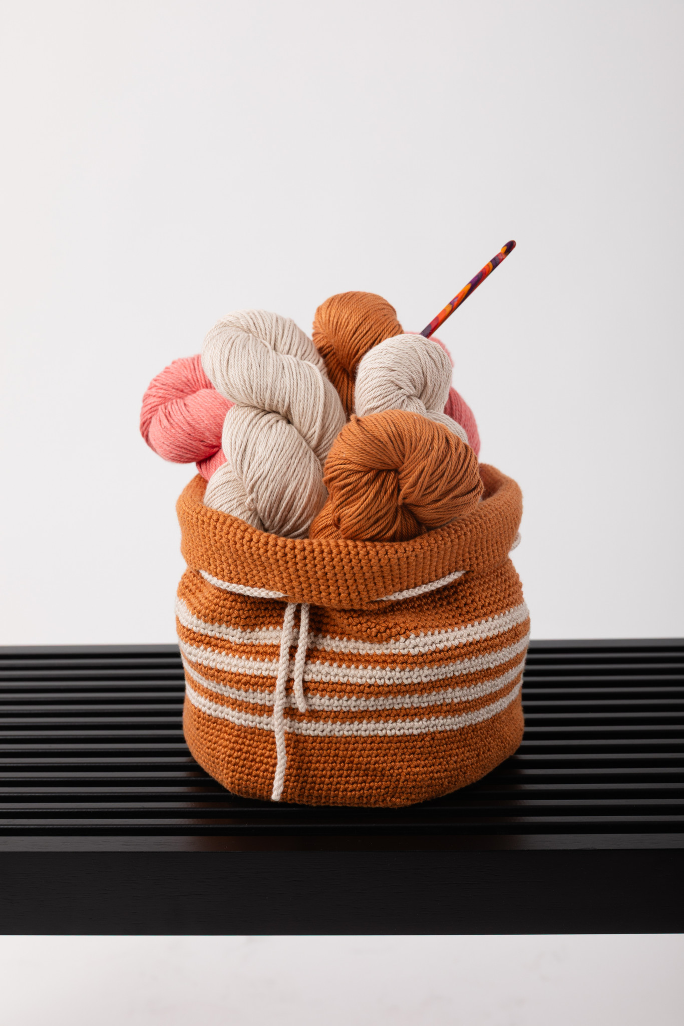 Stow crocheted in Berroco Pima 100