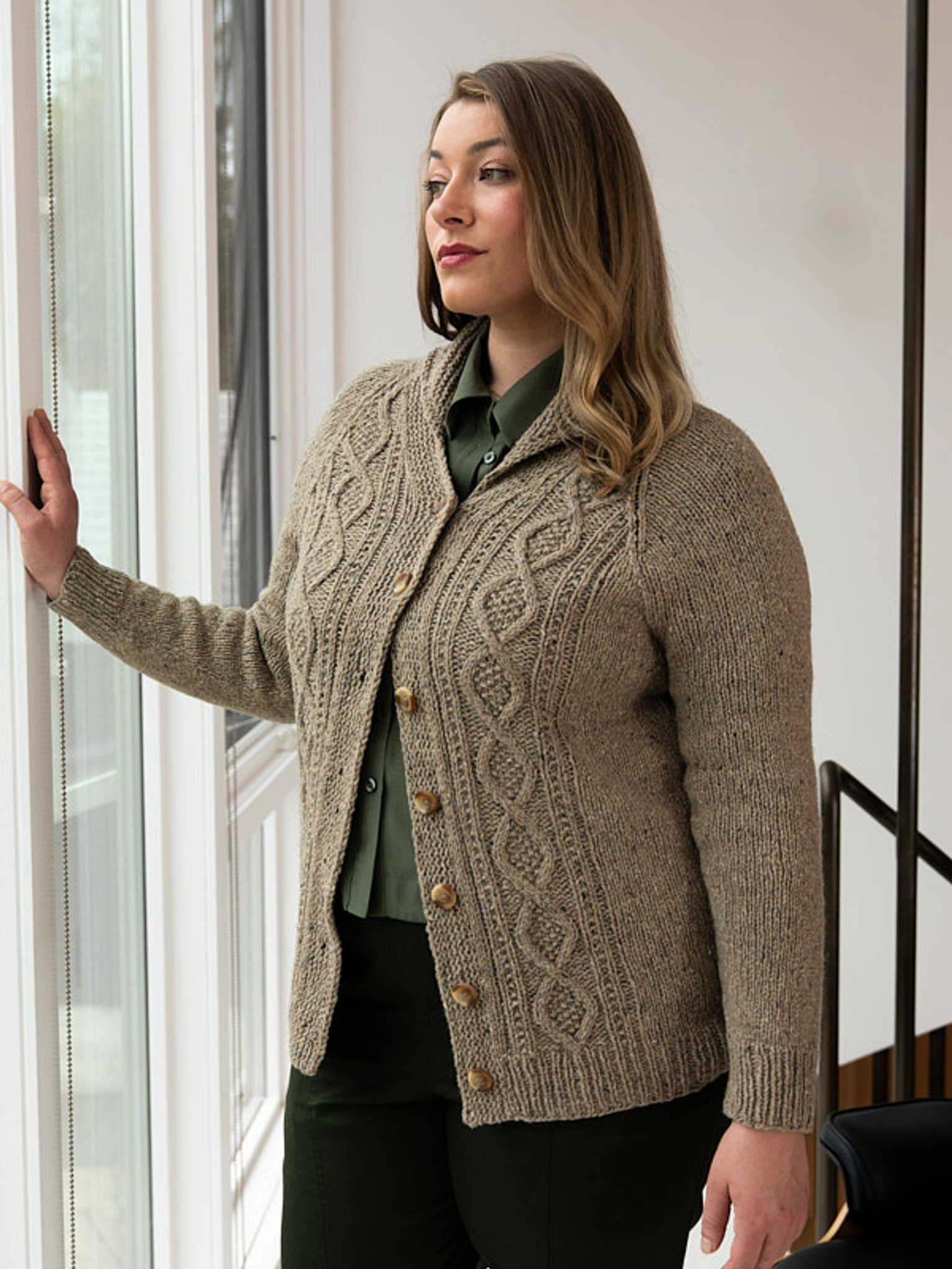 Karla knit in Berroco Millstone Tweed