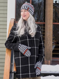 Ups and Downs Stripe Hat and Mittens