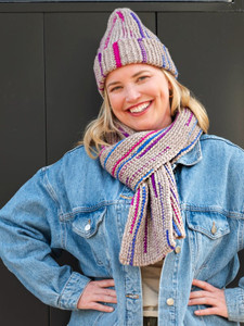 Berroco Sideline hat & scarf in Dash
