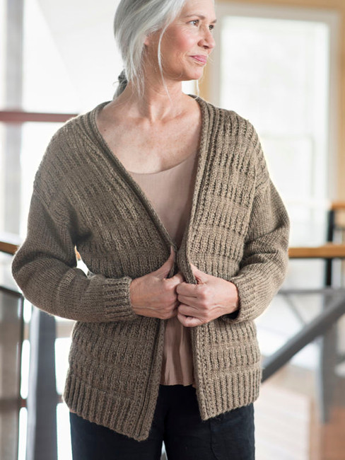 【wirrow】BULKY YARN KNIT CARDIGAN wirrow】BULKY YARN KNIT CARDIGAN Rib knit cardigan Heather