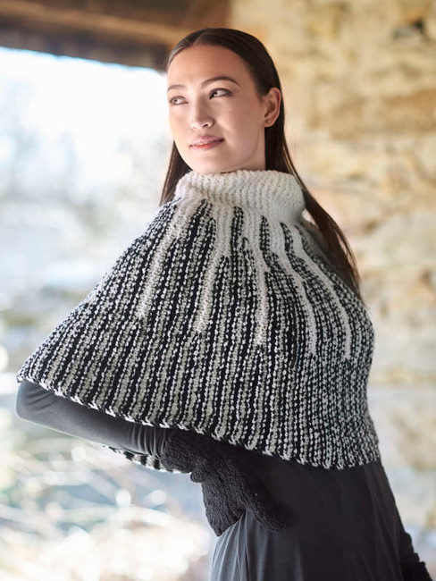 【今期AW試着のみ】OHGA BOWTIE PONCHO 千鳥 Lillian Poncho - Berroco Yarn