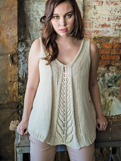 ROKU 6 LILY YARN KNIT CAMISOLEベージュ Shim - Berroco Yarn