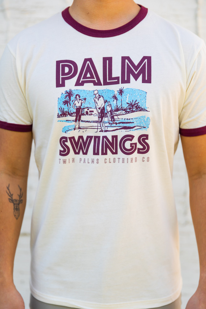 Palm Swings Maroon Ringer
