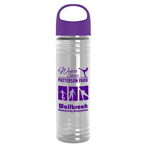 The Slim Fit - 24 oz. Transparent Bottle with Oval Crest Lid - SS-Ink