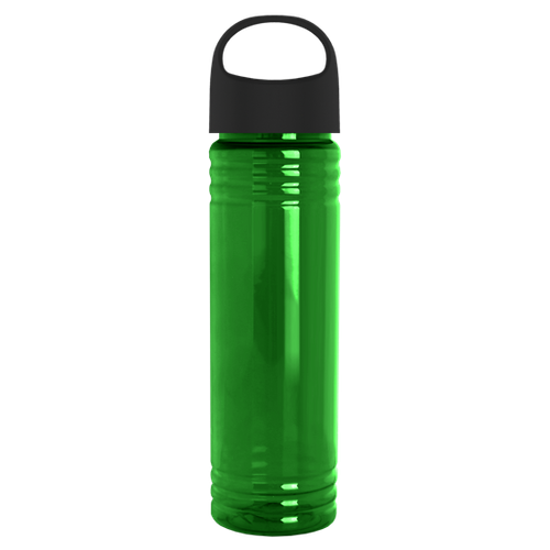 The Slim Fit - 24 oz. Transparent Bottle with Oval Crest Lid - SS-Ink
